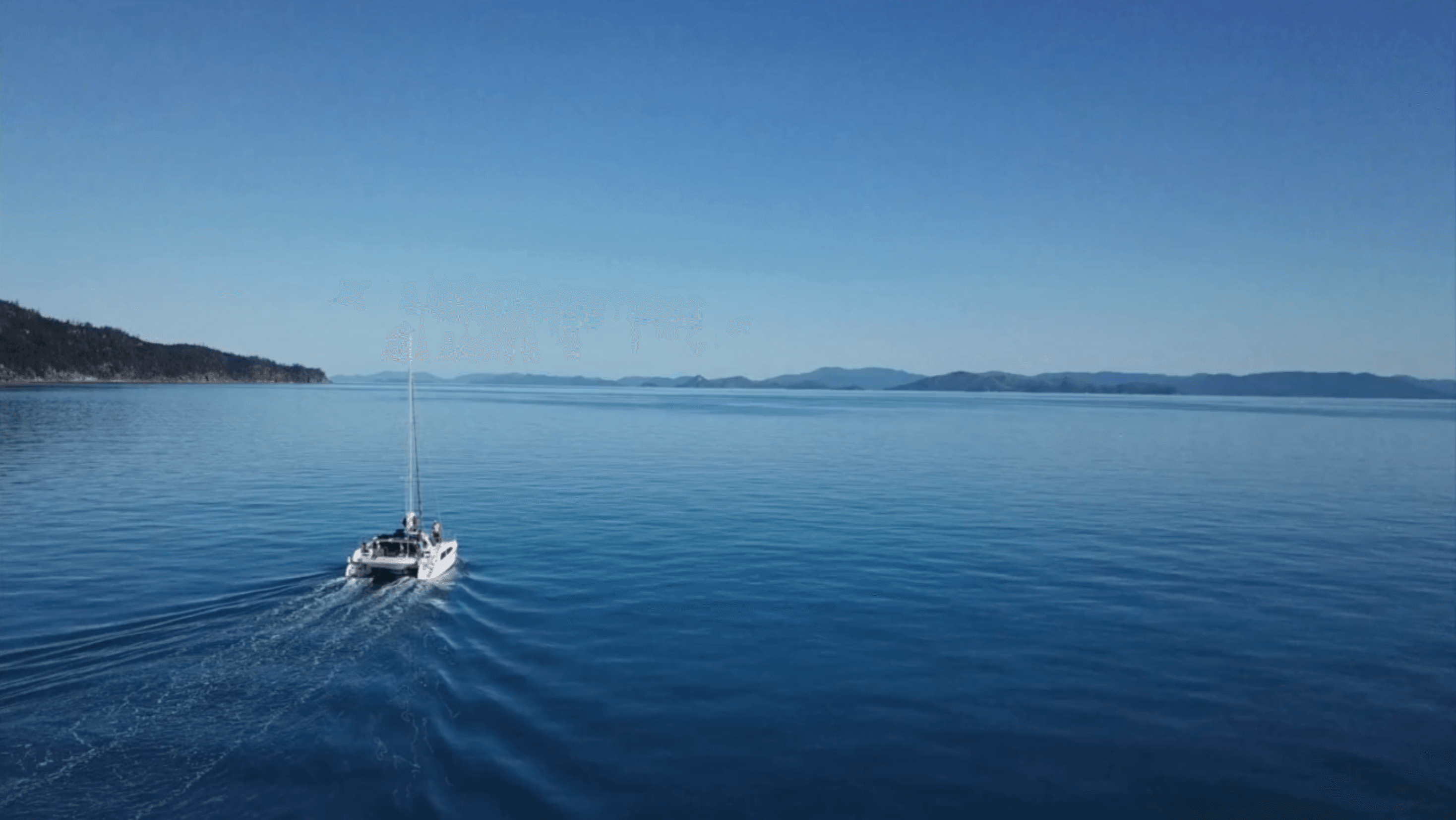 Professional yacht captain at sea